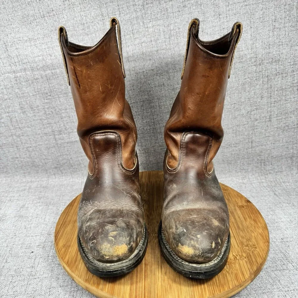 Red Wing Pecos Boots Men's 7.5 D Pull On Leather Work